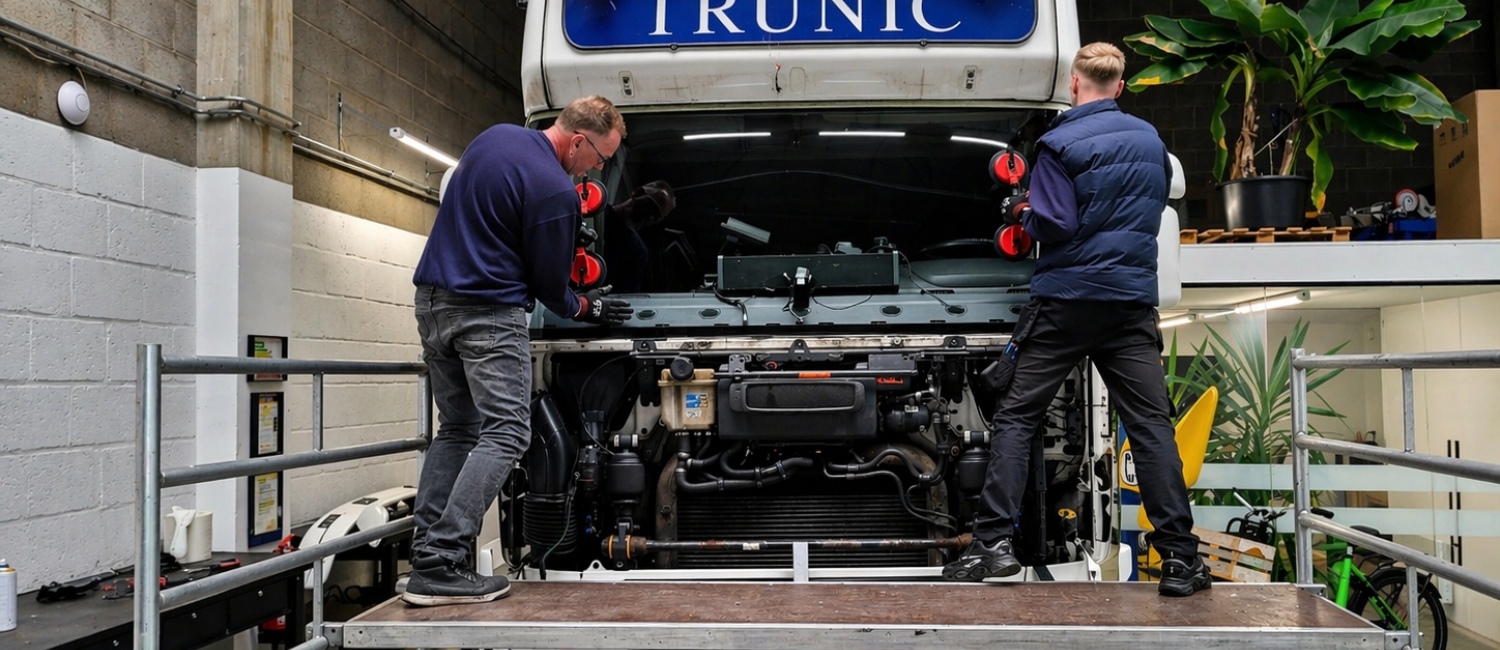 Ruitschade vrachtauto's